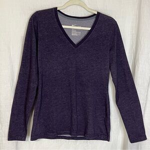 Ladies Nike Dri-fit Slim fit Long Sleeve Tee Marled Purple Size Large